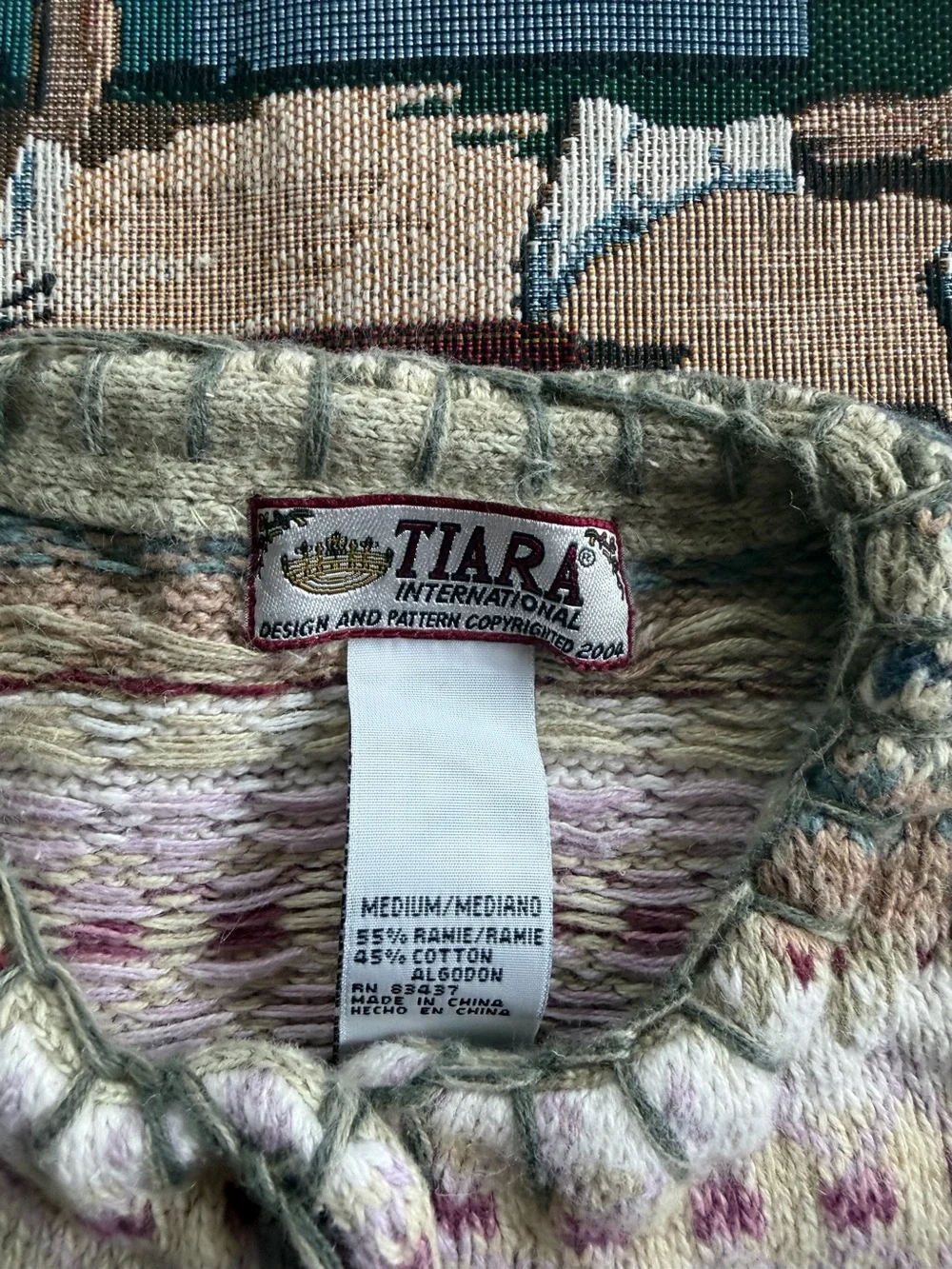 Vintage 90s Women’s Tiara International Grandma Knitted Cardigan